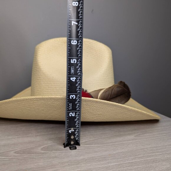 Bailey U-Rollit Genuine Cuena Panama Women\'s Hat w/Feathers Size 6 7/8 w/Box main image 13